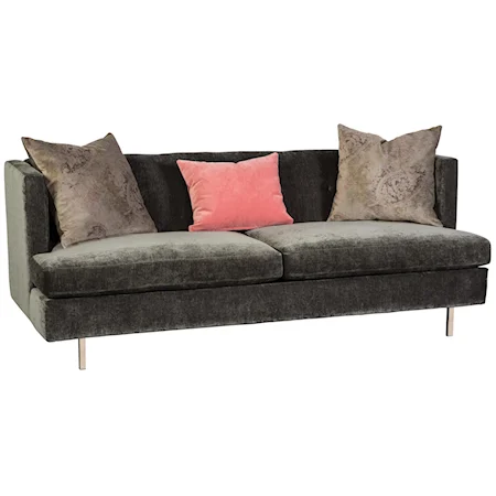 Contemporary Sofa with Tuxedo Styled Track Arms